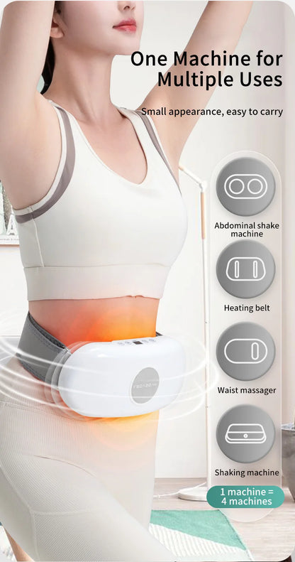 Electric Belly Shaking Massager with Vibration and Heat for Fat Burning