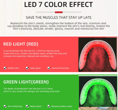 7-Color LED Face Mask for Skin Rejuvenation and Beauty Therapy