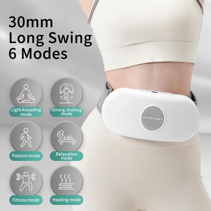 Electric Belly Shaking Massager with Vibration and Heat for Fat Burning