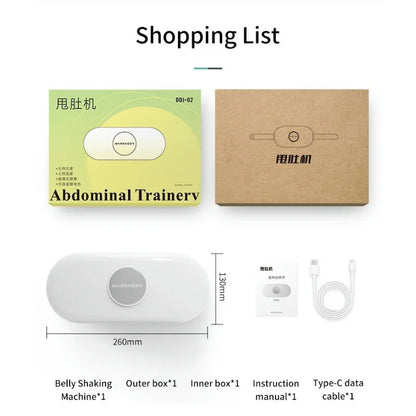Electric Belly Shaking Massager with Vibration and Heat for Fat Burning