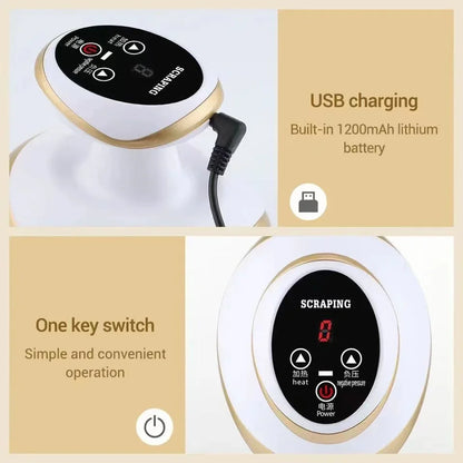 Electric Guasha Cupping Massager for Body Fat Burning & Cellulite Treatment