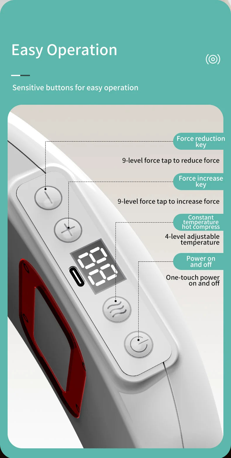 Electric Belly Shaking Massager with Vibration and Heat for Fat Burning