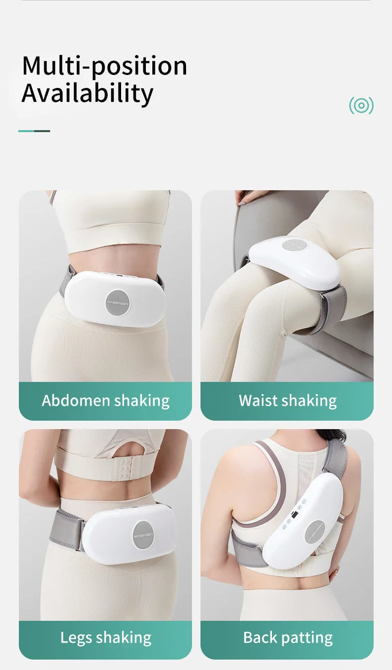 Electric Belly Shaking Massager with Vibration and Heat for Fat Burning
