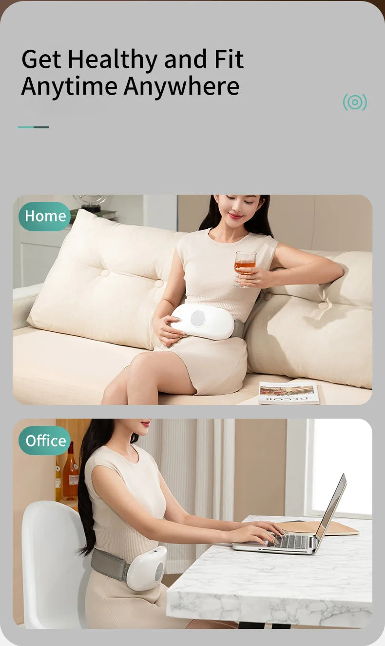 Electric Belly Shaking Massager with Vibration and Heat for Fat Burning