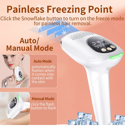 999,999 Flashes IPL Laser Epilator for Painless Home Hair Removal